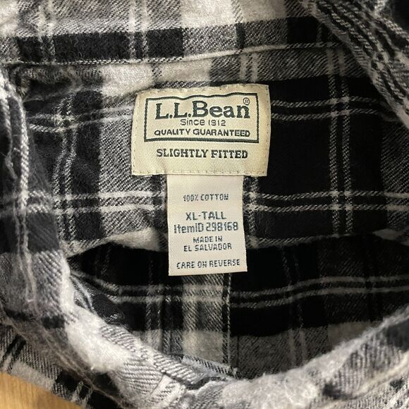 L.L. Bean Shirt Flannel Slightly Fitted Button Up Active Outdoors Mens‎ XLT - Picture 5 of 7